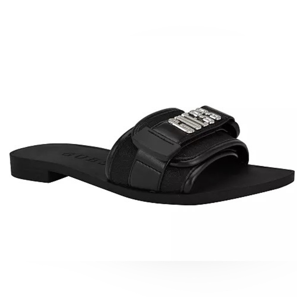 GUESS
Elyze Women's Slide Flat Black Sandals with Silver Logo
Size 7 - Picture 2 of 11
